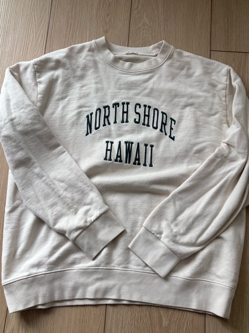 Brandy Melville John Galt North Shore Hawaii Cream Crewneck Sweatshirt